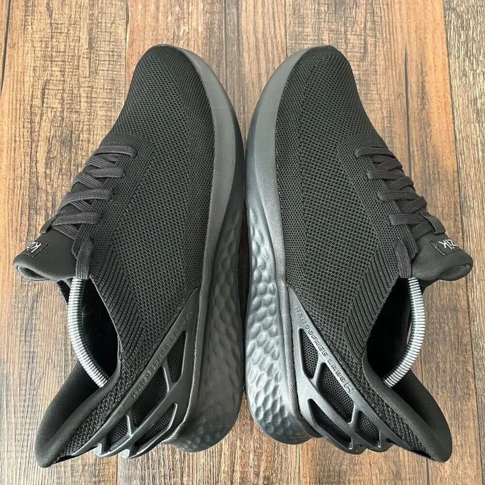 Kizik Athens Sneaker Hands Free Shoe Lightweight Comfort Mens Size 11 All Black